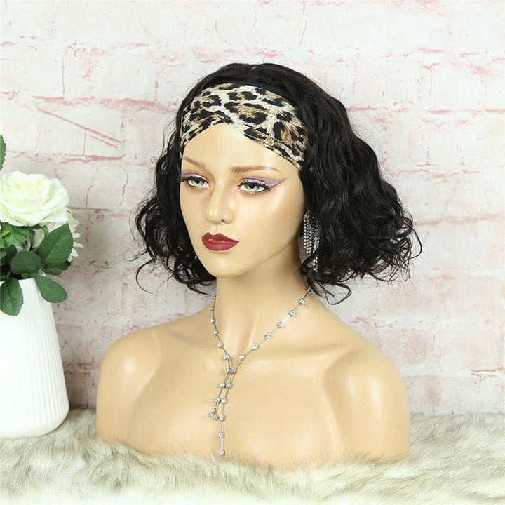 Headband Wig BOB Body Wave Human Hair 6