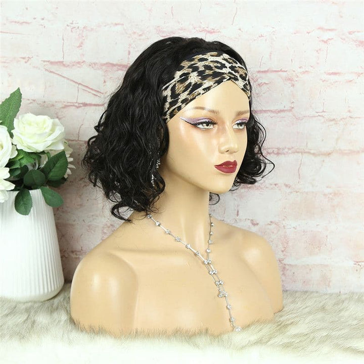 Headband Wig BOB Body Wave Human Hair 7