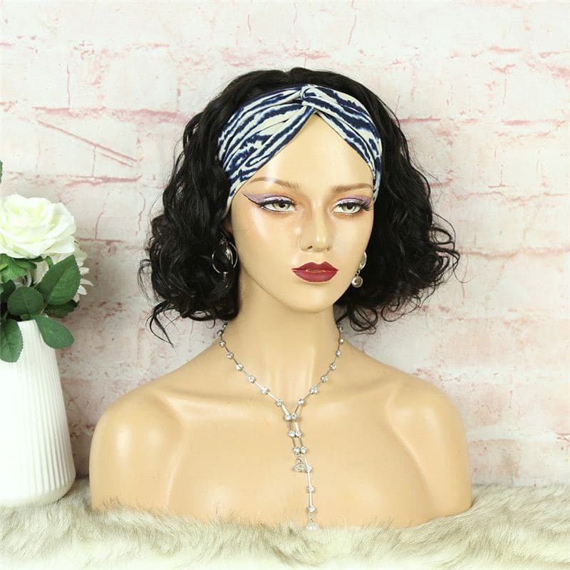 Headband Wig BOB Body Wave Human Hair 8