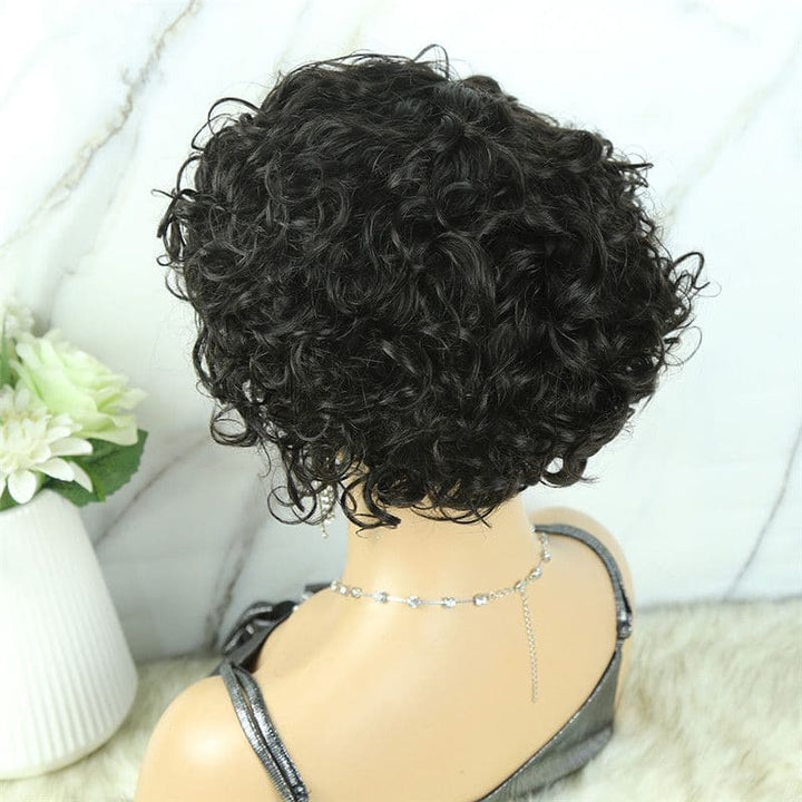 Headband Wig Pixie Cut Wave Human Hair HBP03