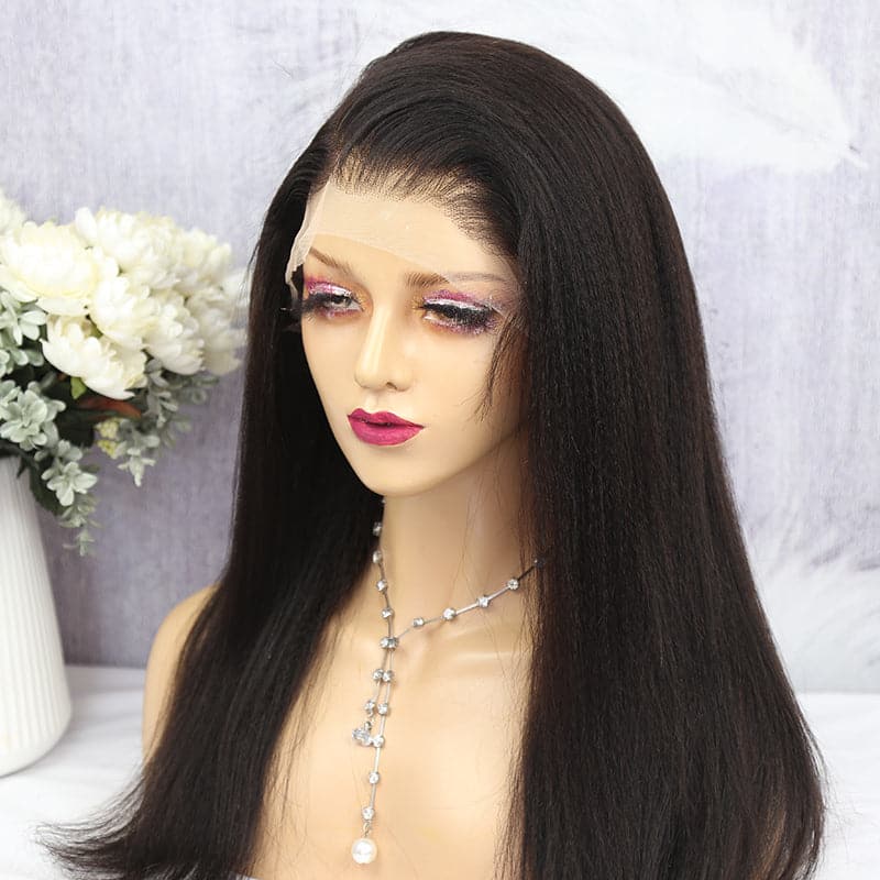 NEW PRE PLUCKED YAKI STRAIGHT 360 HD LACE FRONTAL WIG  YST360