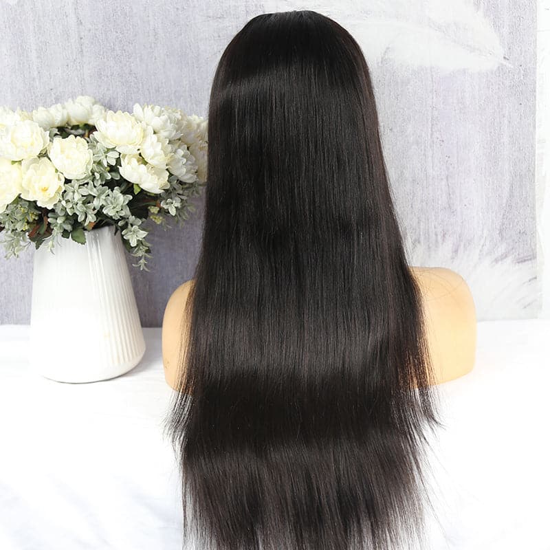 NEW 360 HD LACE FRONTAL WIG Silky STRAIGHT with bangs STB360