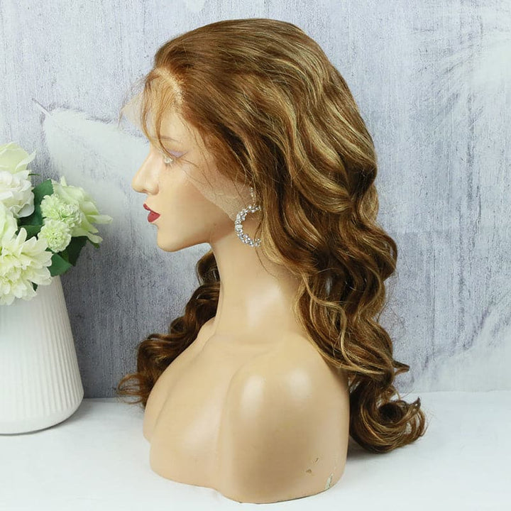Transparent Lace Mix Blonde Color Body Wave 13x6 Lace Front Wig BBM01