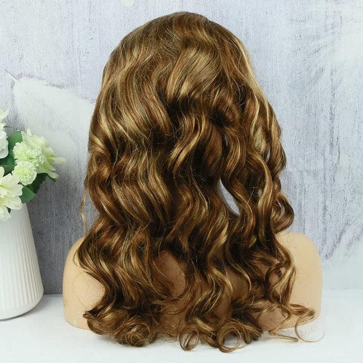 Transparent Lace Mix Blonde Color Body Wave 13x6 Lace Front Wig BBM01