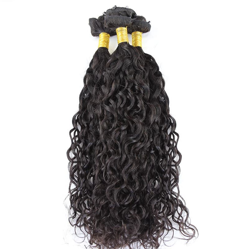 Microlink Beads Weft Water Wave Human Hair Extensions