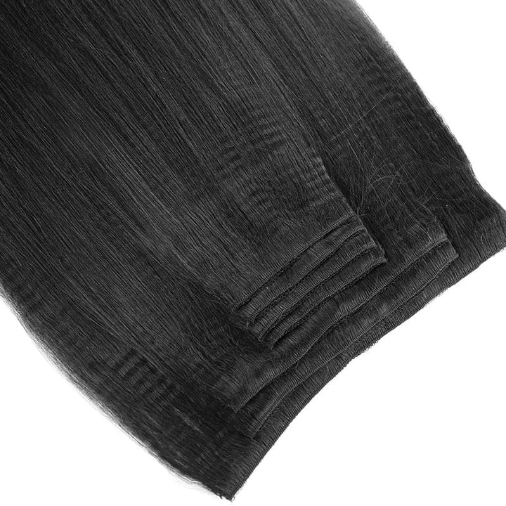 Clip In Hair Extension Light Yaki Straight Brazilian Human Hair