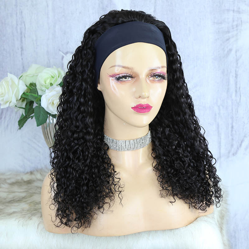 Headband Wig Water Wave Human Hair HBWF-1