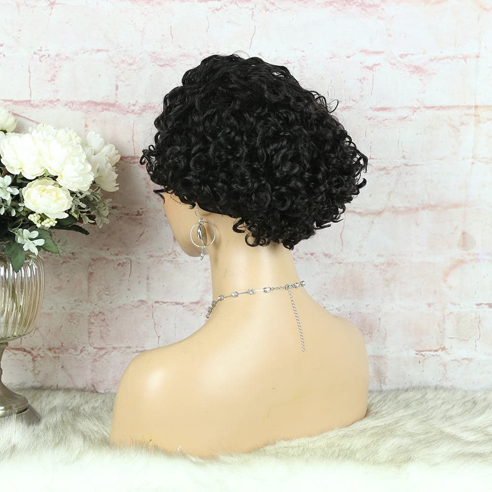 Headband Wig Pixie Cut Deep Curly Human Hair HBPXX02