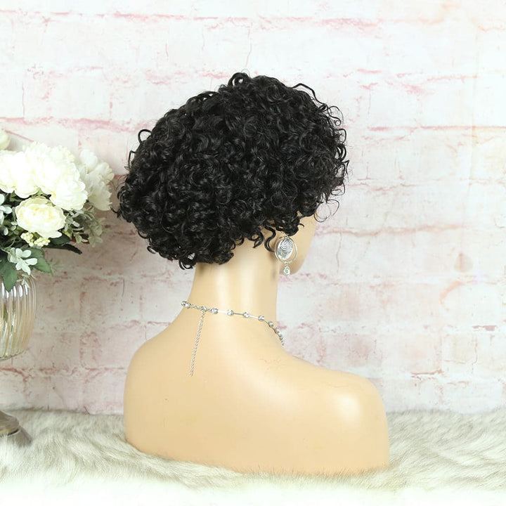 Headband Wig Pixie Cut Deep Curly Human Hair HBPXX02
