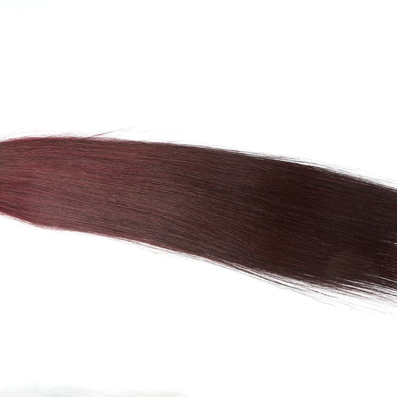 TAPE IN HAIR EXTENSION Silky Straight Human Hair #1B 99J Color