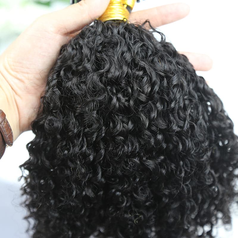 Micro Loop HAIR EXTENSION Kinky Curly Human Hair