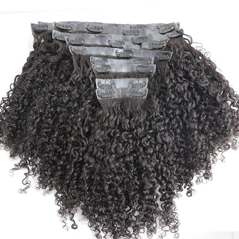 Seamless clip-in hair extension Tight Curly