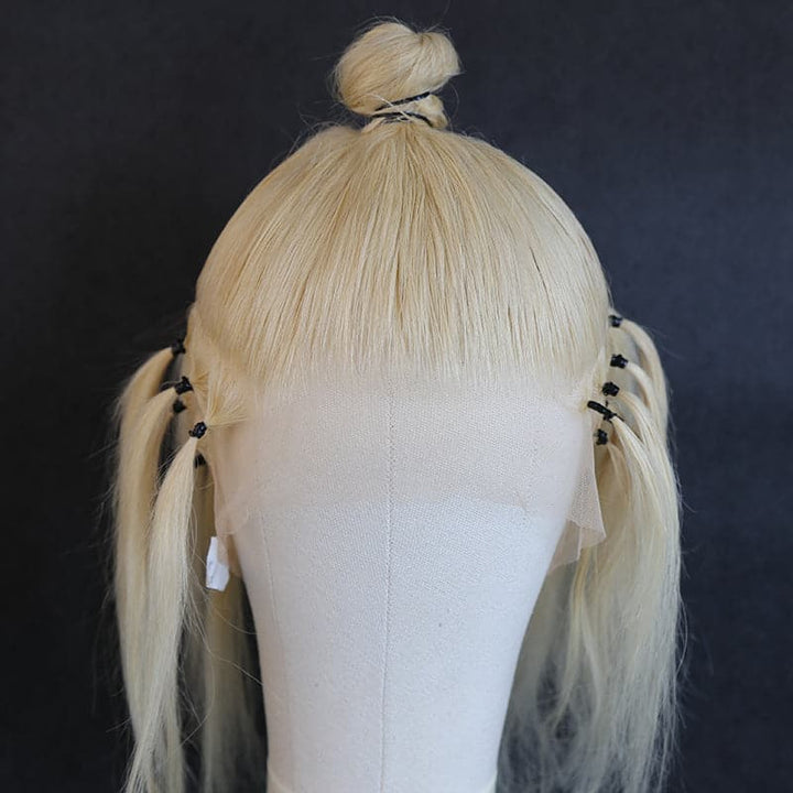 Silky Straight Full Lace Wig Blonde #613 Color Human Hair