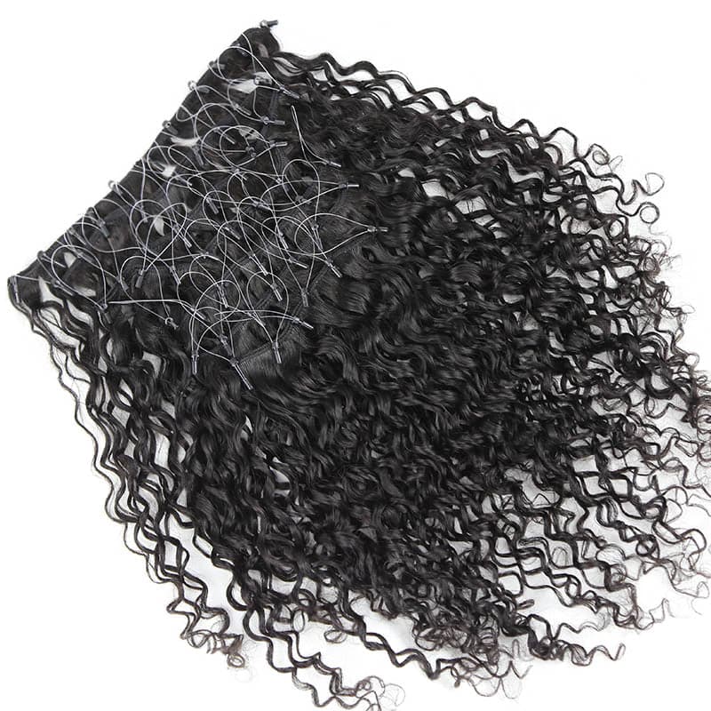 Pre-looped weft microlinks Water Wave Hair Extension