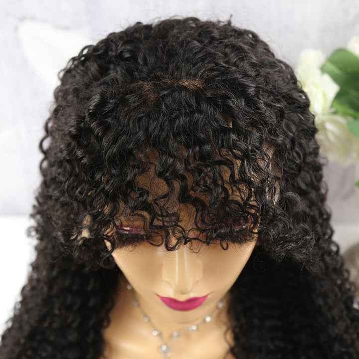 200% Long Curly Hair With Bangs Lace Front wig  CBNL