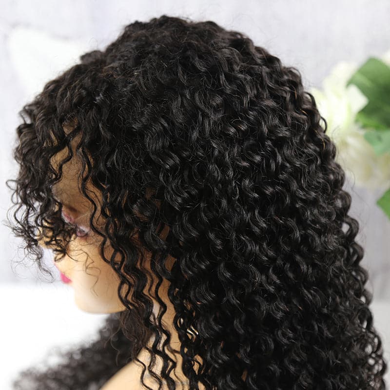 200% Long Curly Hair With Bangs Lace Front wig  CBNL