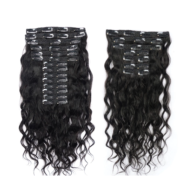 Clip in hair extension Loose Wave Brazilian Human Hair