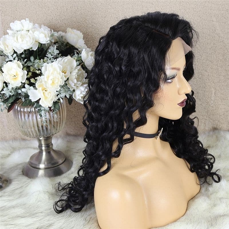 Natural Wave 4x4 Lace Closure Wig Human Hair 4