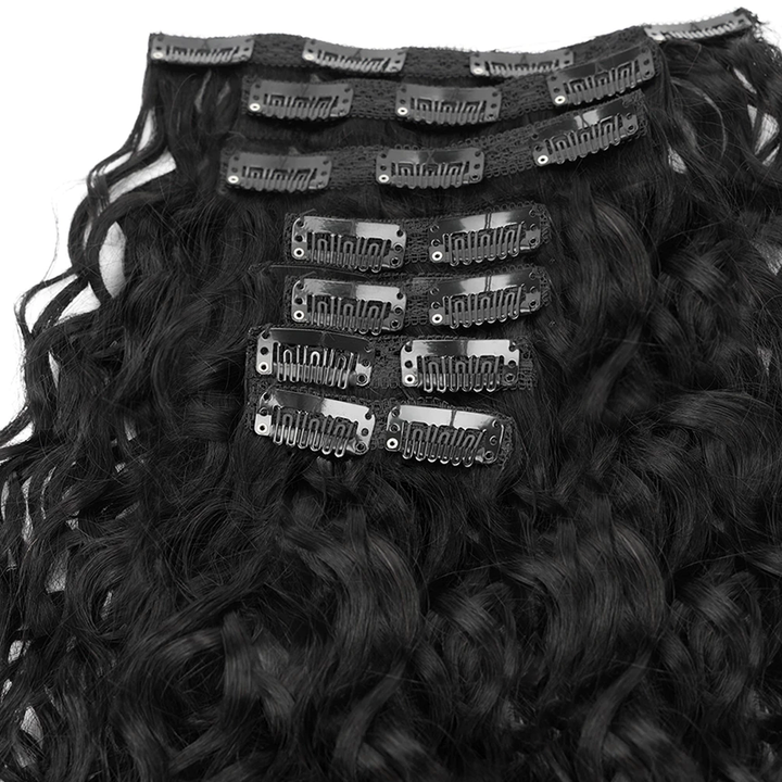 Clip In Hair Extension Water Wave Brazilian Human Hair
