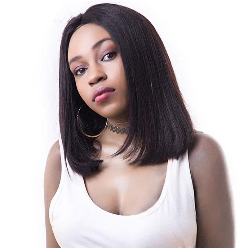Pre Plucked BOB Silky Straight 360 Lace Frontal Wig 1