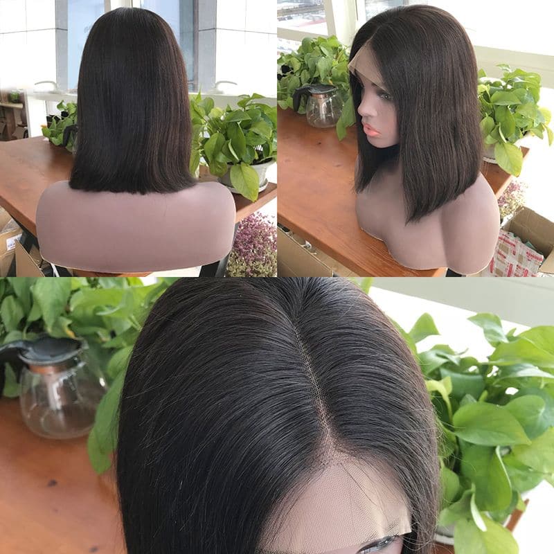 Pre Plucked BOB Silky Straight 360 Lace Frontal Wig 3