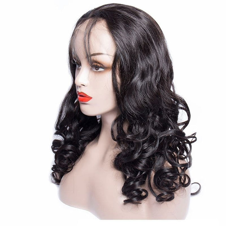 Pre Plucked Big Curl Body Wave 360 Lace Frontal Wig 2
