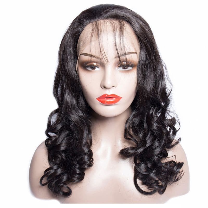 Pre Plucked Big Curl Body Wave 360 Lace Frontal Wig 3