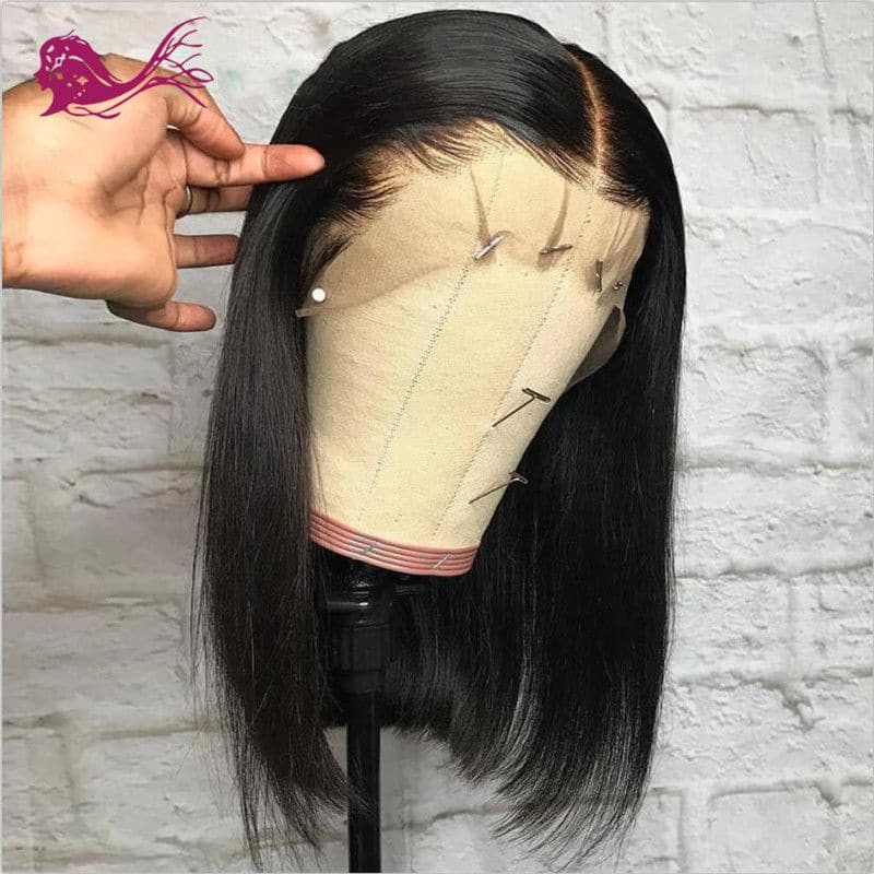 Pre Plucked Bob Silky Straight Full Lace Wig Human Hair1