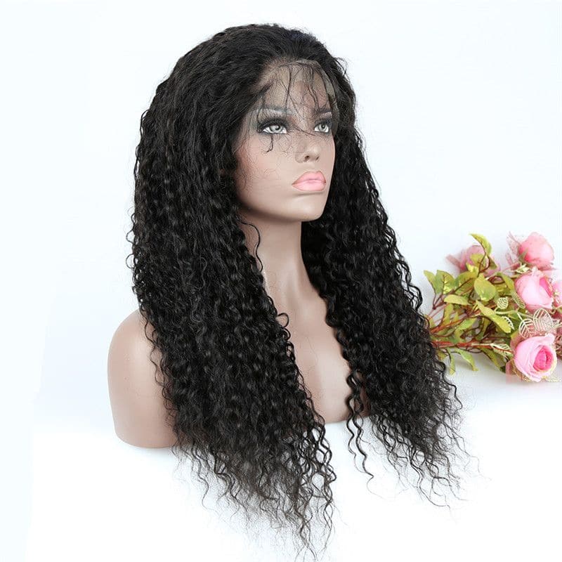 Pre Plucked Deep Curly 360 Lace Frontal Wig 3