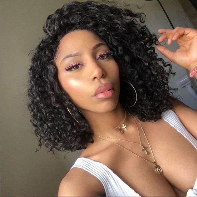 Pre Plucked Deep Curly Full Lace Wig Human Hair 2