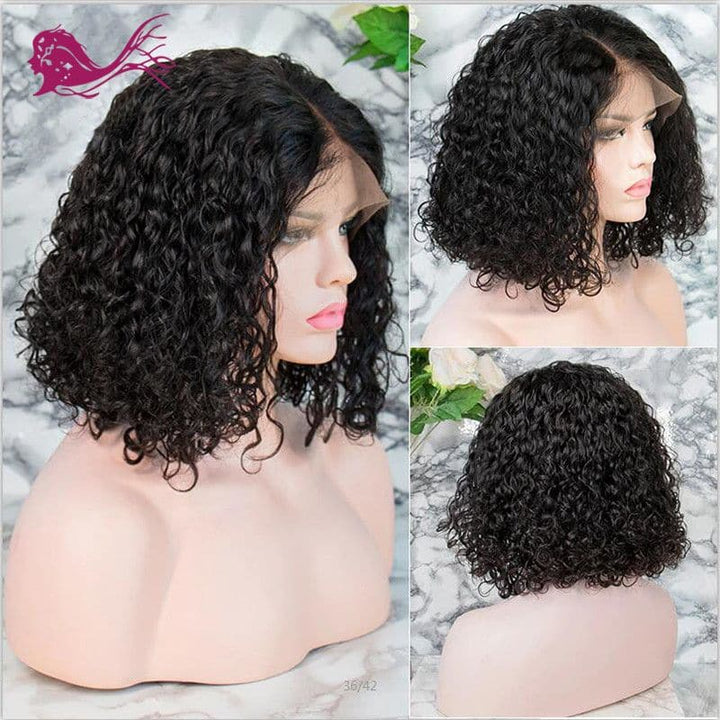 Pre Plucked Deep Curly Full Lace Wig Human Hair 4