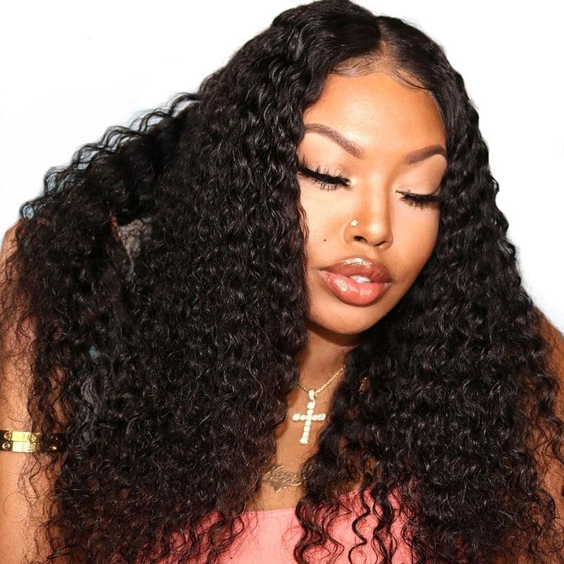 Pre Plucked Jerry Curly 360 Lace Frontal Wig1