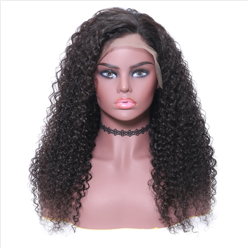 Pre Plucked Jerry Curly 360 Lace Frontal Wig2