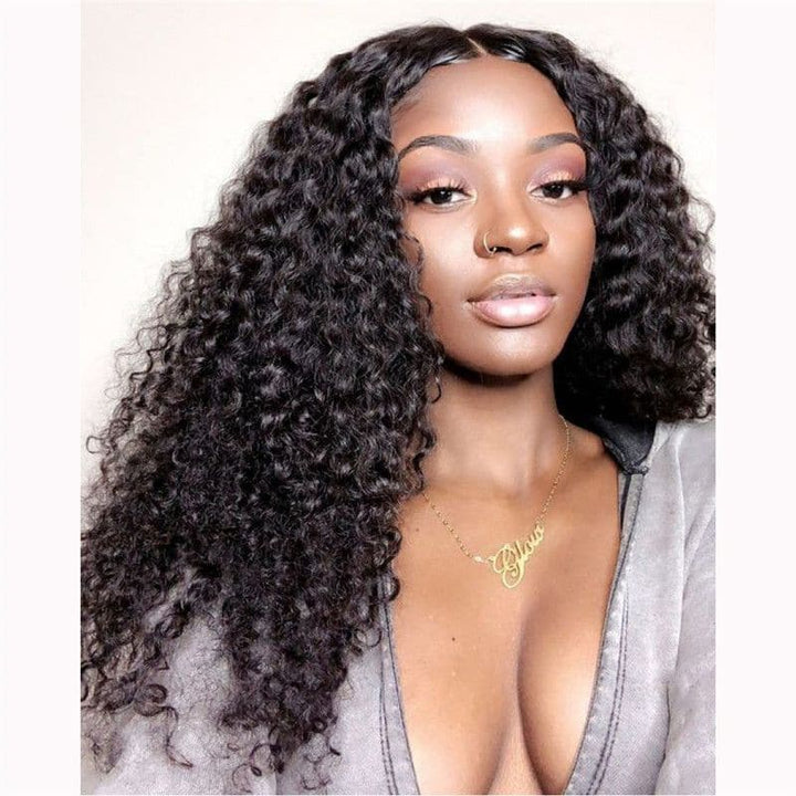 Pre Plucked Jerry Curly Full Lace Wig Human Hair 1