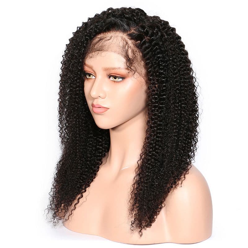 Pre Plucked Kinky Curly 360 Lace Frontal Wig10