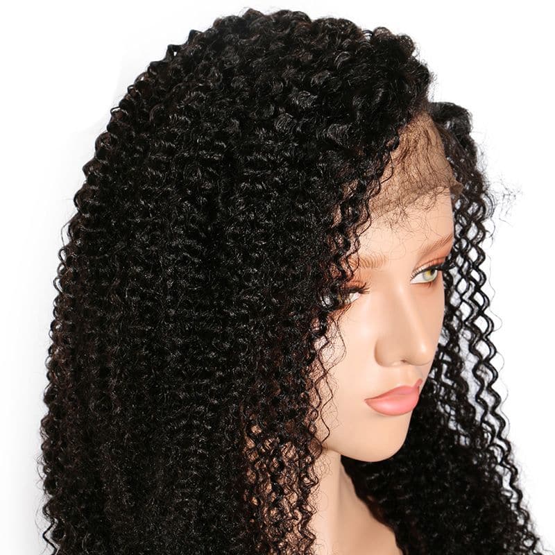 Pre Plucked Kinky Curly 360 Lace Frontal Wig11
