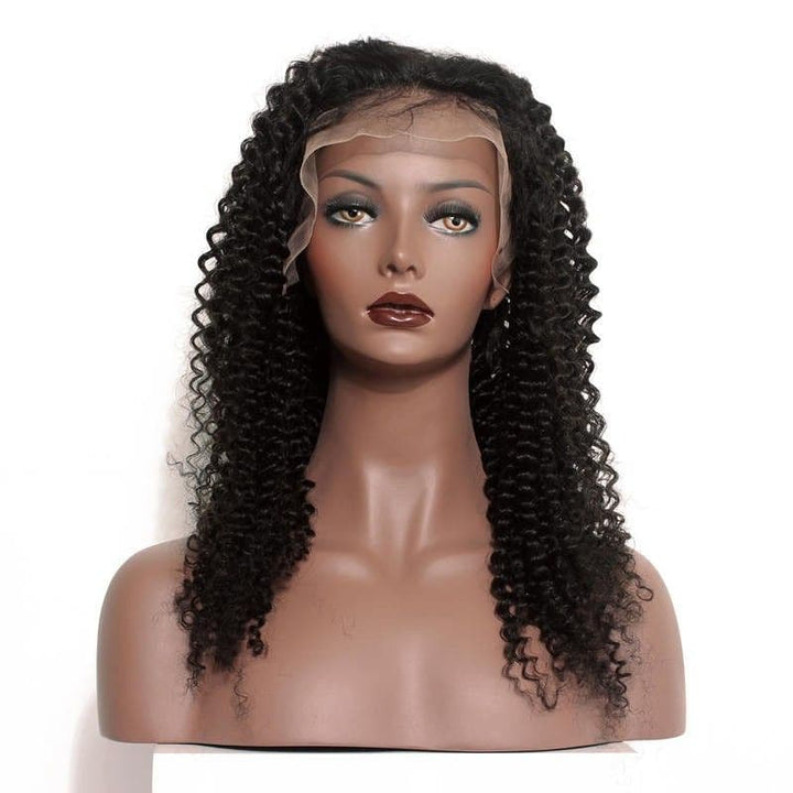 Pre Plucked Kinky Curly 360 Lace Frontal Wig3