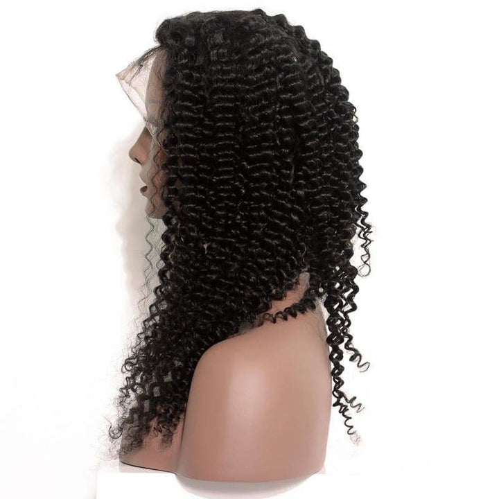 Pre Plucked Kinky Curly 360 Lace Frontal Wig4