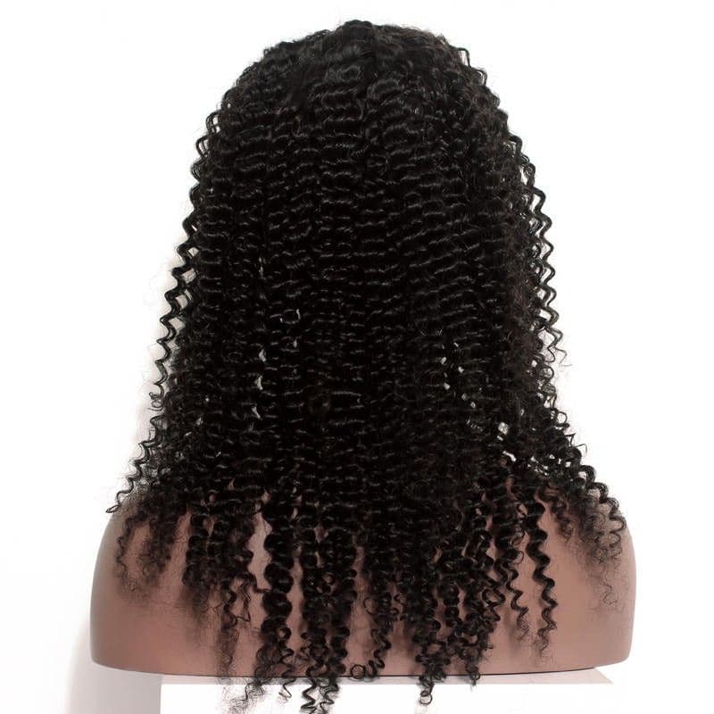 Pre Plucked Kinky Curly 360 Lace Frontal Wig5