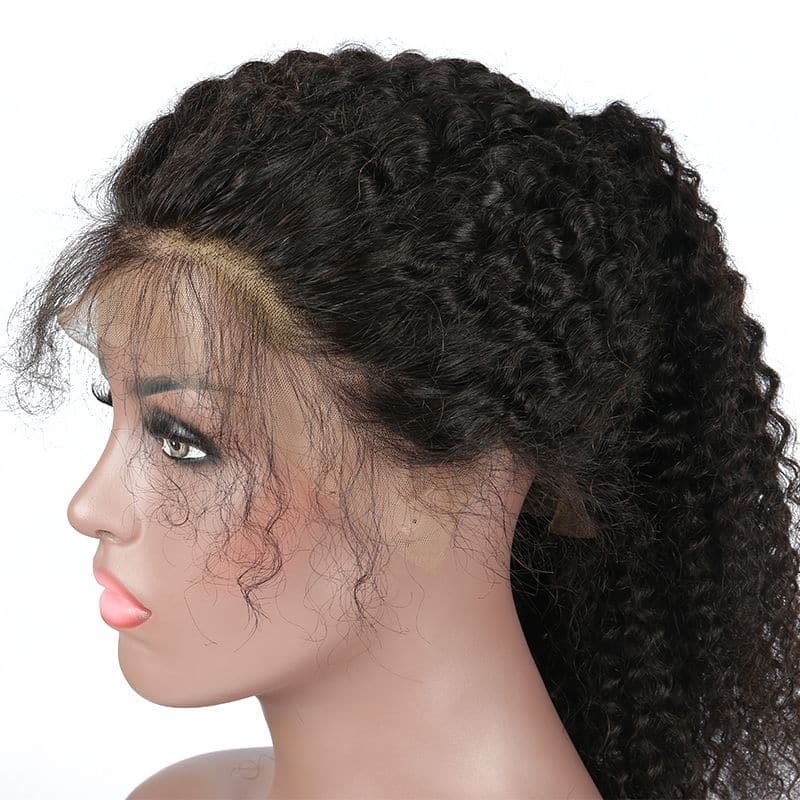 Pre Plucked Kinky Curly 360 Lace Frontal Wig6