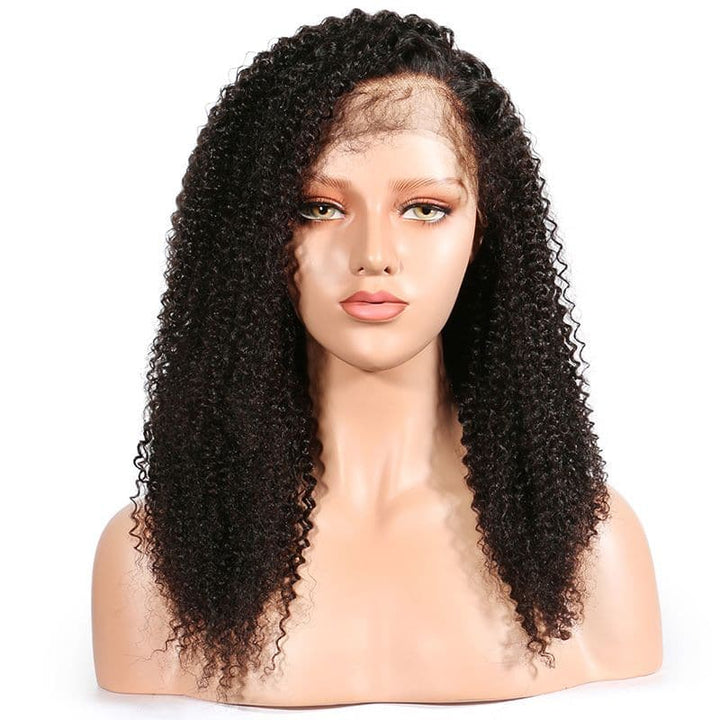 Pre Plucked Kinky Curly 360 Lace Frontal Wig9