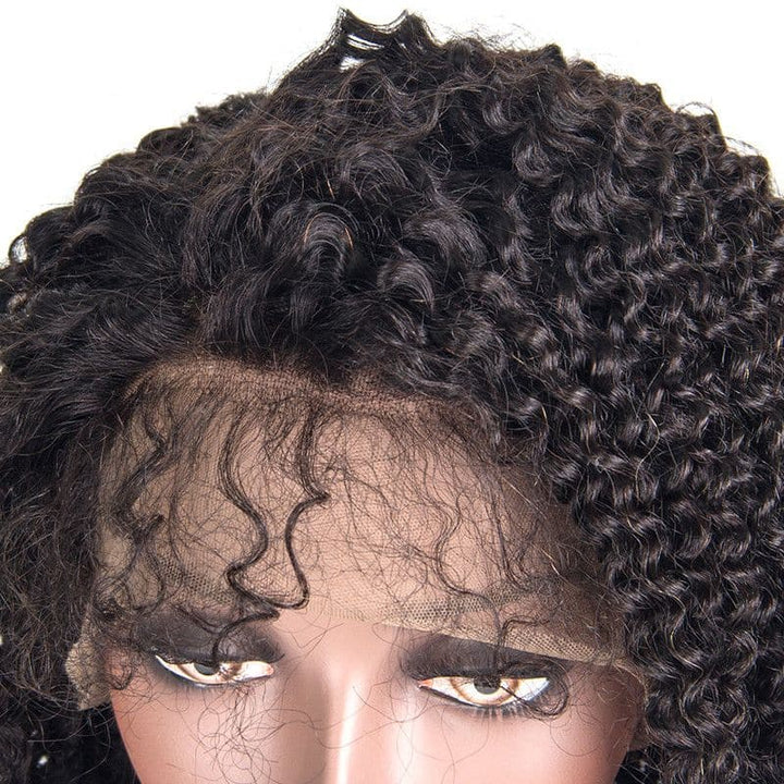 Pre Plucked Kinky Curly Full Lace Wig Human Hair5