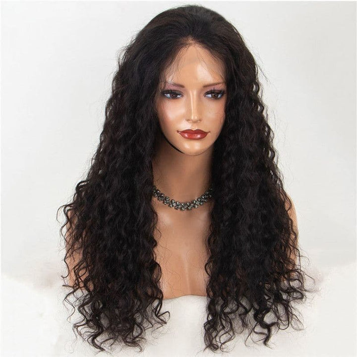 Pre Plucked Natural Wavy 360 Lace Frontal Wig2