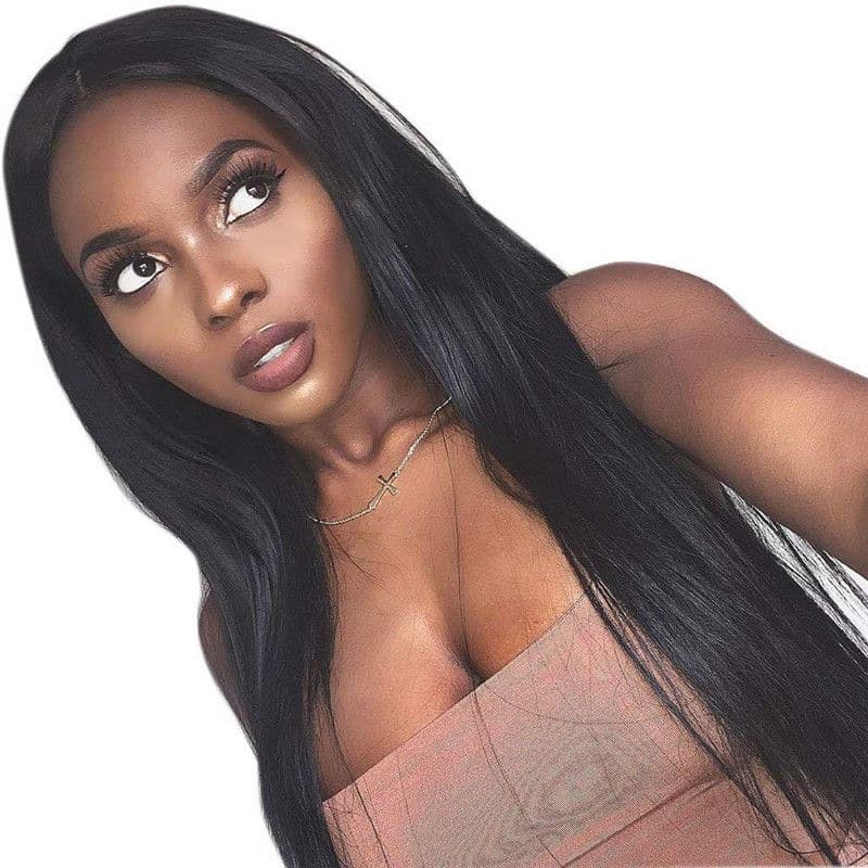 Pre Plucked Silky Straight 360 Lace Frontal Wig1