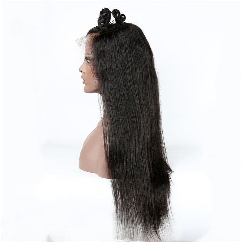 Pre Plucked Silky Straight 360 Lace Frontal Wig5
