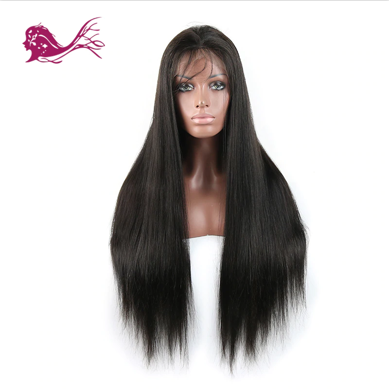 Pre Plucked Silky Straight Full Lace Wig Human Hair 2