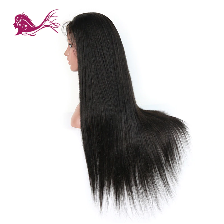 Pre Plucked Silky Straight Full Lace Wig Human Hair 4