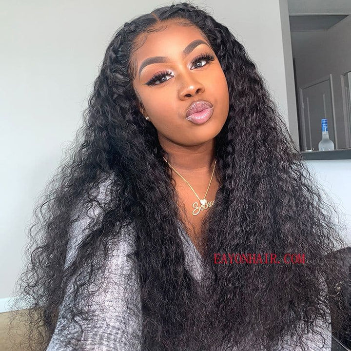 Pre Plucked Water Wave Full Lace Wig Human Hair 3