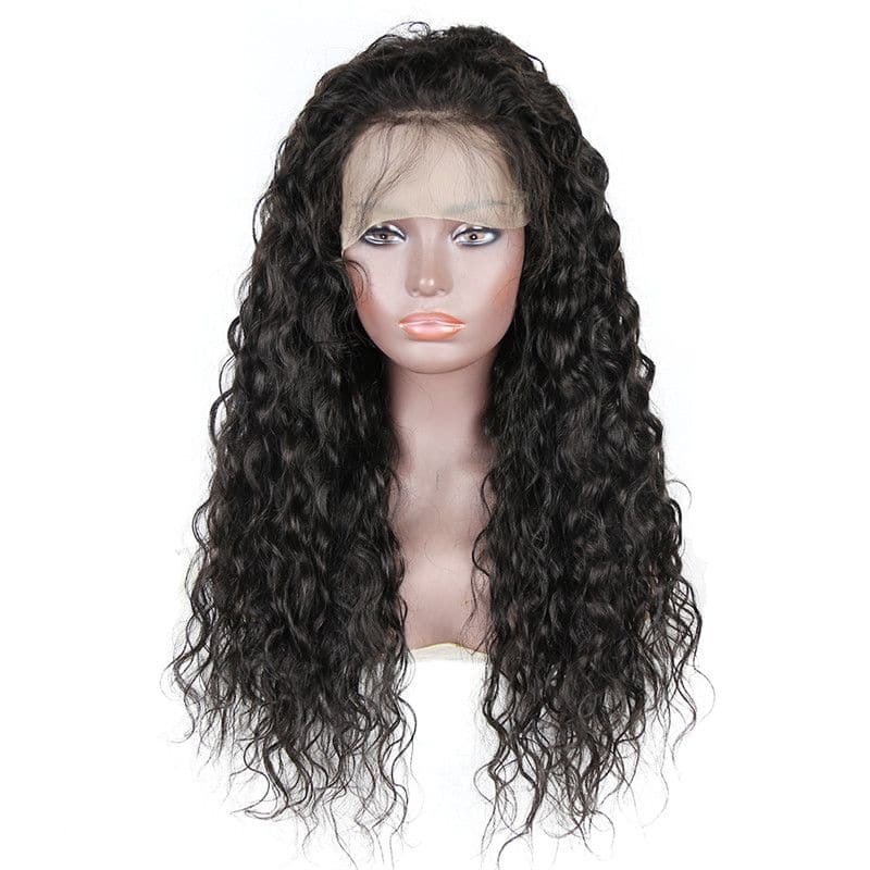 Pre Plucked Water Wave Full Lace Wig Human Hair 4