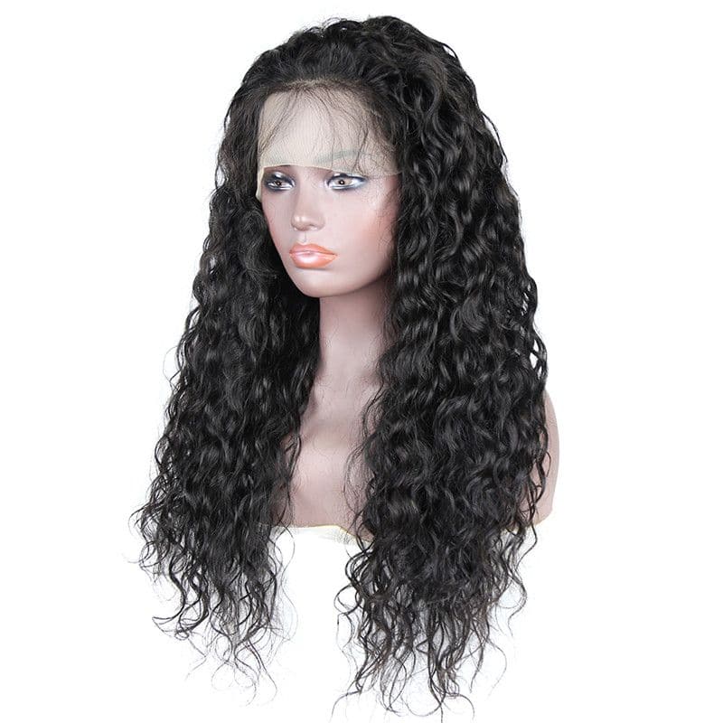 Pre Plucked Water Wave Full Lace Wig Human Hair 6